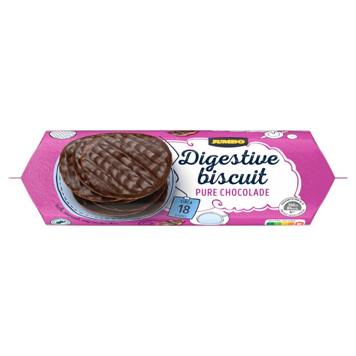 Jumbo Digestive Biscuit Pure Chocolade 300g