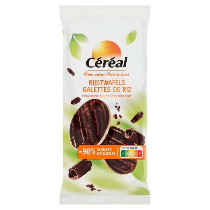 C&amp;eacute;r&amp;eacute;al Rijstwafels Chocolade Puur 130g