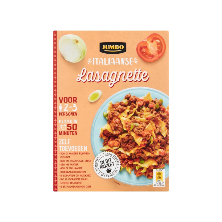 Jumbo Lasagnette Pakket