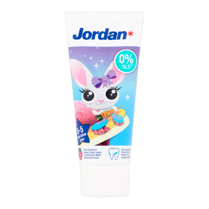 Jordan Tandpasta Milde Frambozensmaak 0-5 Jaar 50ml | Nederland Life Jordan Tandpasta Milde Frambozensmaak 0-5 Jaar 50ml