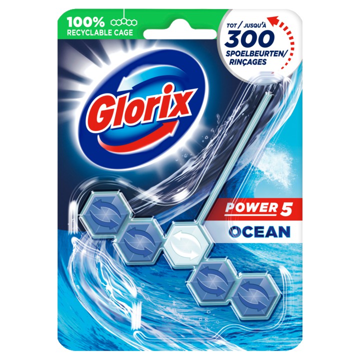 Glorix Power 5 Wc Blok Ocean 1 stuk