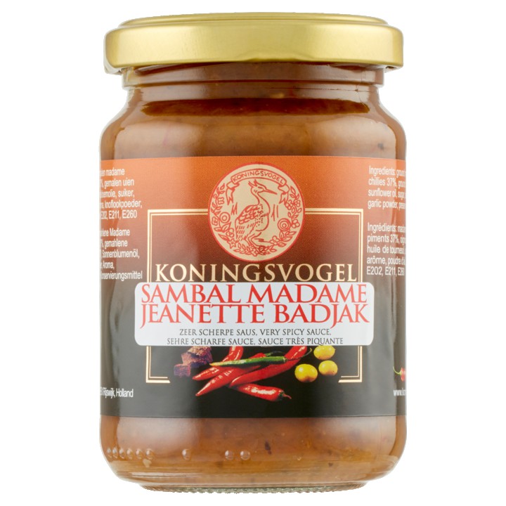 Koningsvogel Sambal Madame Jeanette Badjak 200g