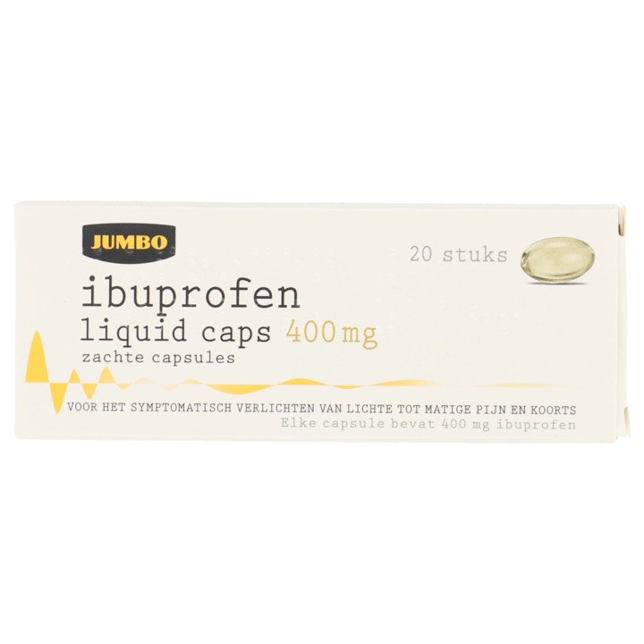 Jumbo Ibuprofen Liquid 400mg, 20 capsules