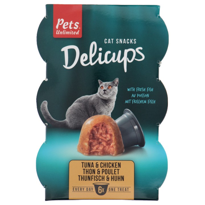 Pet&amp;#x27;s Unlimited Delicups Tonijn &amp;amp; Kip