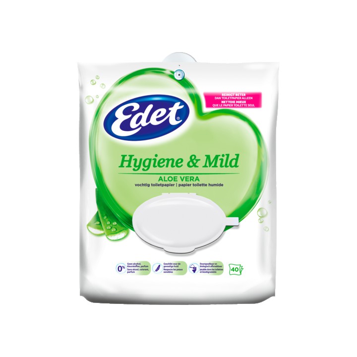 Edet Aloe Vochtig Toiletpapier 40 Stuks