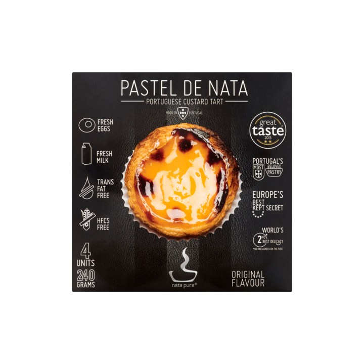 Nata Pura - Pastel de Nata - 4 Stuks 240g