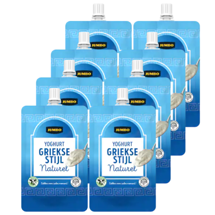 Jumbo Yoghurt Griekse Stijl Naturel 8 x 200g