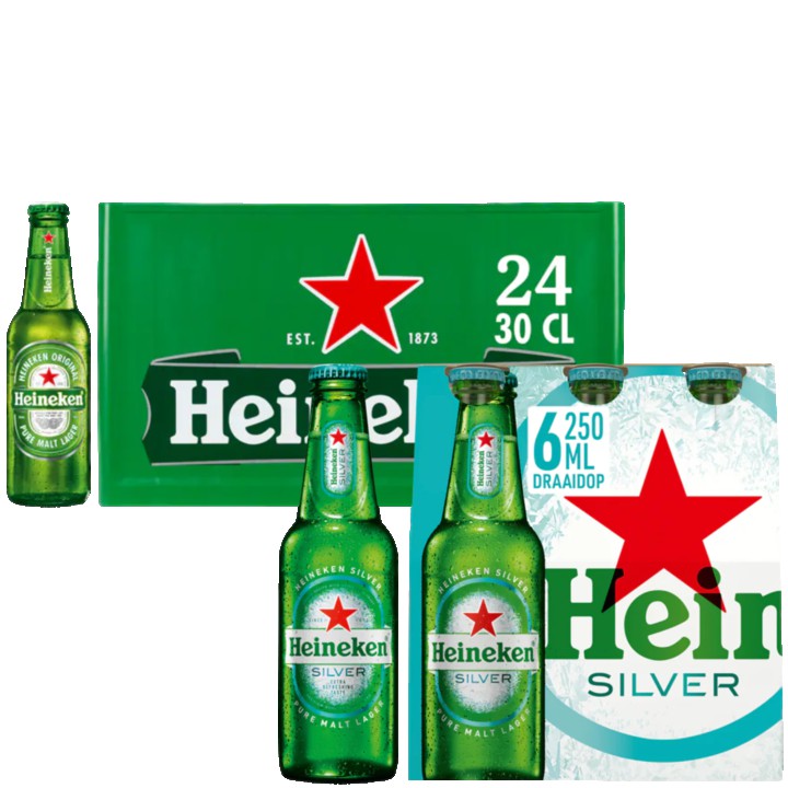 Heineken Krat + Silver 6 x 250ML