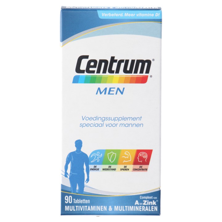 Centrum Men multivitaminen &amp;amp; multimineralen tabletten, 90 stuks