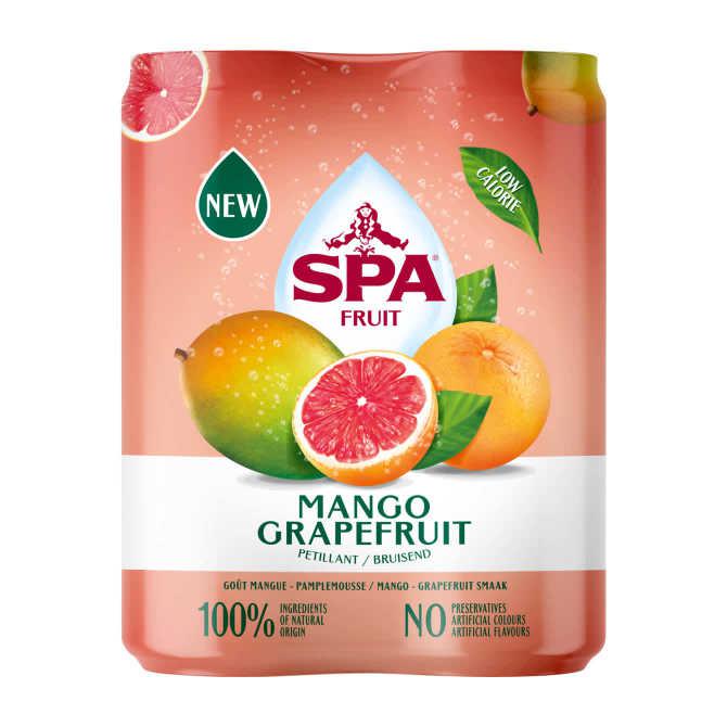 Spa Fruit mango grapefruit blik 4 x 25 cl