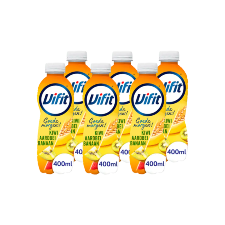 Vifit Goedemorgen! Drinkontbijt Aardbei/Kiwi/Banaan 6 x 400ml