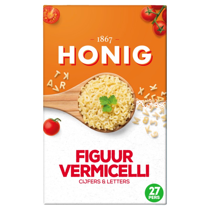Honig Figuurvermicelli Cijfers en Letters 275g