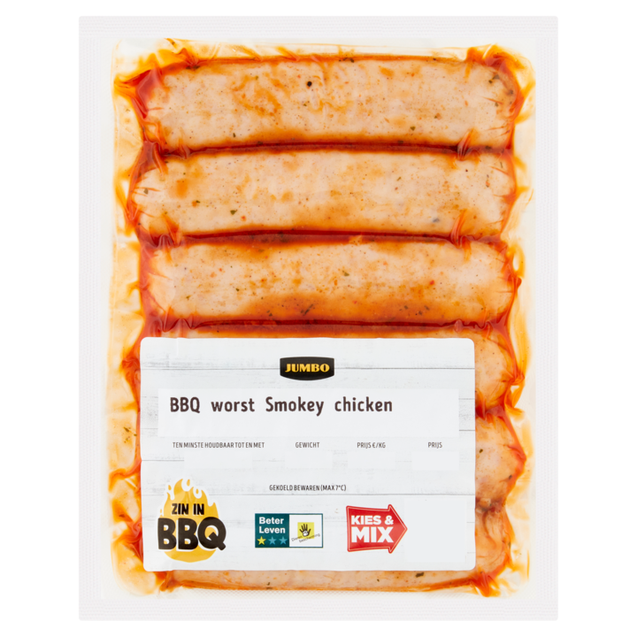 Jumbo Barbecueworst Smokey Chicken 390g