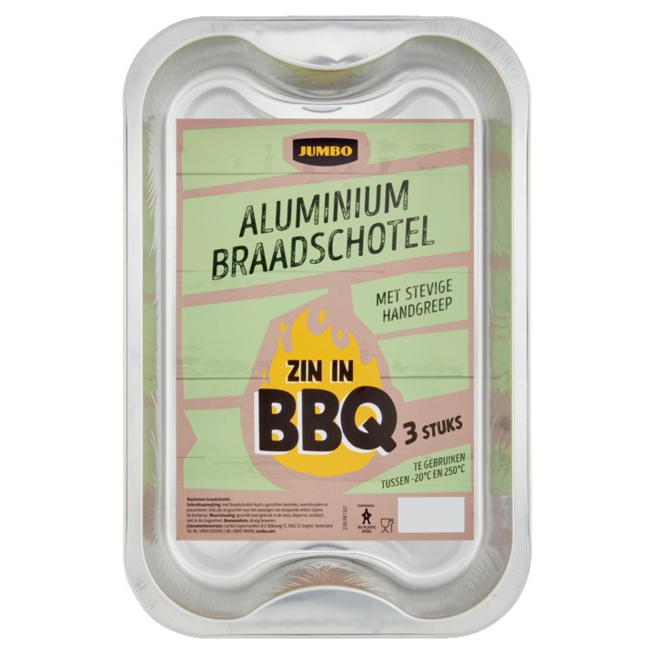 Jumbo Aluminium Braadschotel 3 Stuks