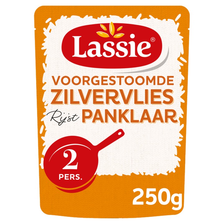 Lassie Voorgestoomde Zilvervliesrijst Panklaar 250g