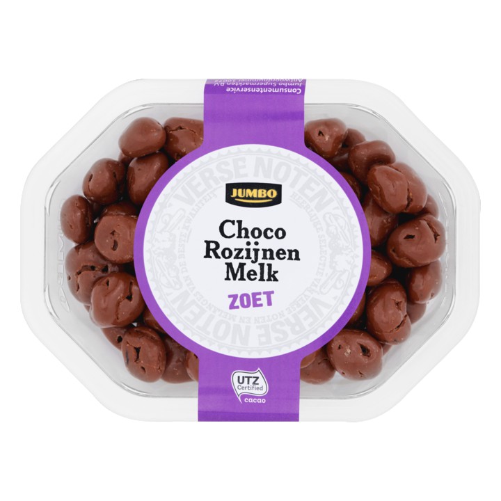 Jumbo Melk Chocolade Rozijnen 225g