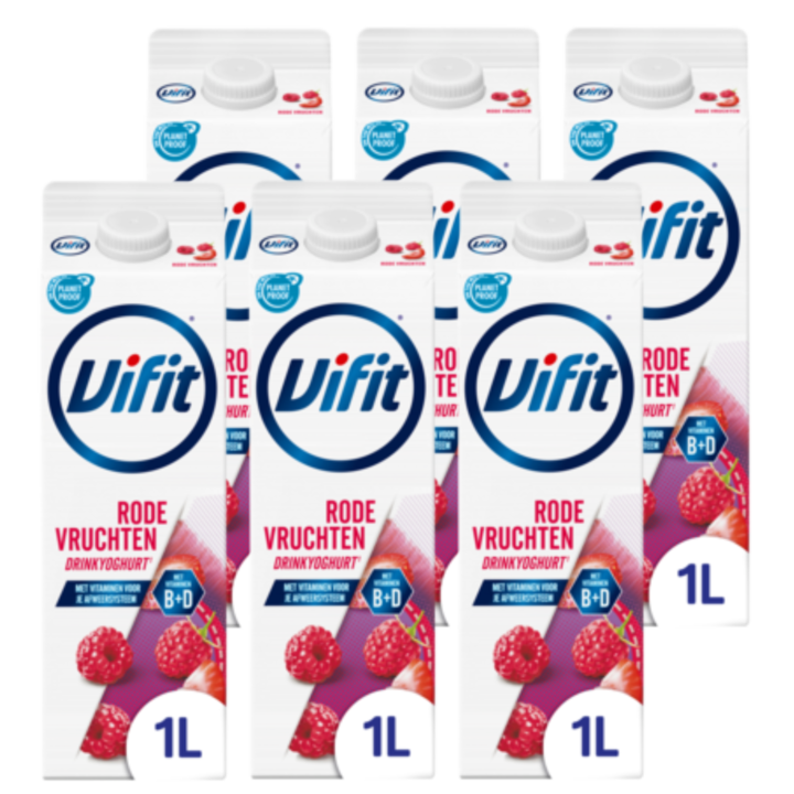 Vifiti Drinkyoghurt Rodevruchten 6 x 1L