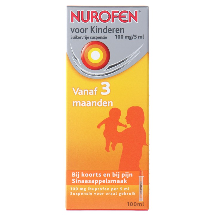 Nurofen Ibuprofen voor kinderen suspensie 100 mg/ 5 ml, 100ml