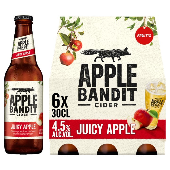 Apple Bandit Cider Juicy Apple Fles 6 x 30cl