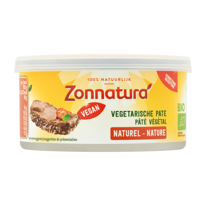 Zonnatura Vegetarische Pate Naturel 125g