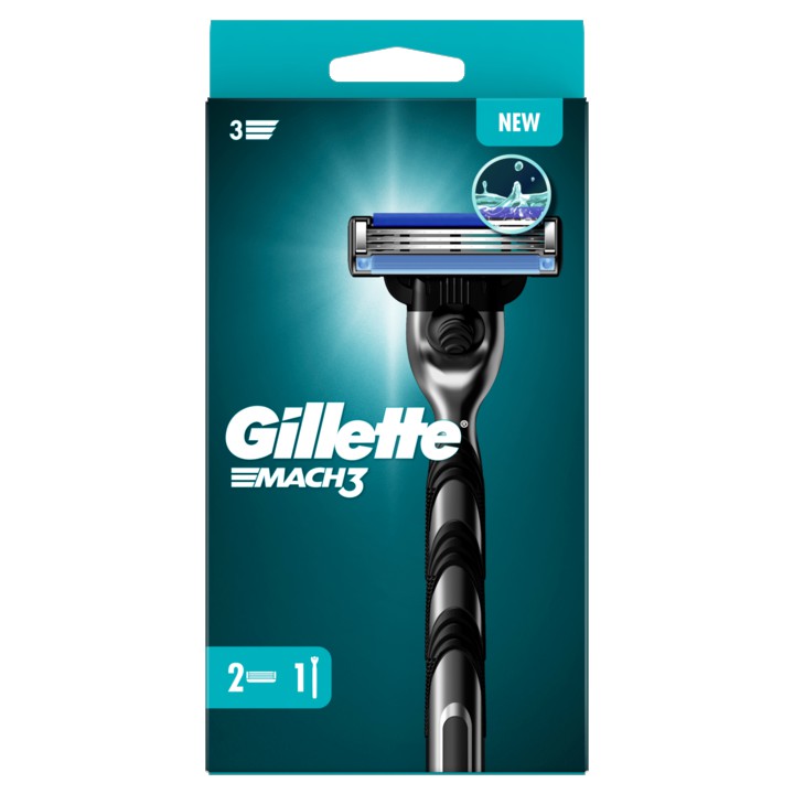 Gillette Mach3, 1 Handvat, 2 Navulmesjes Voor Mannen