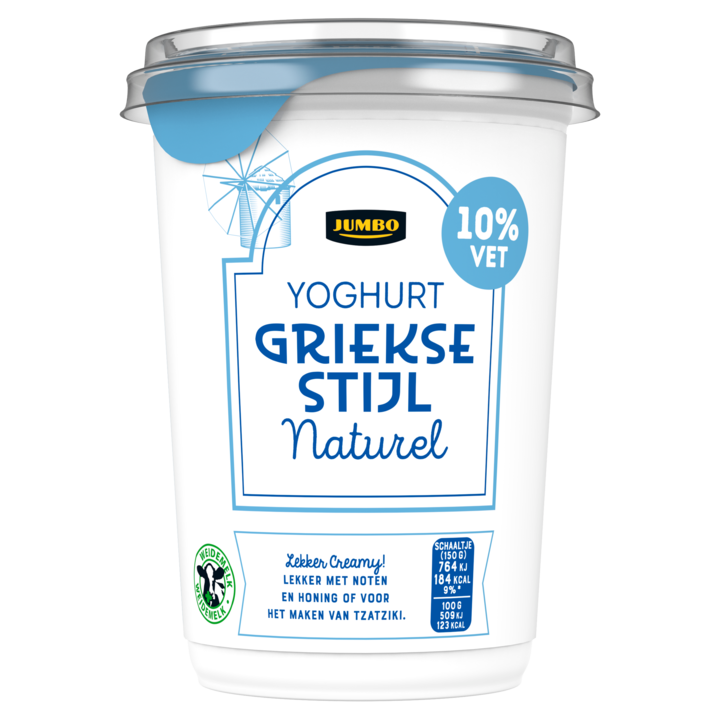 Jumbo Yoghurt Griekse Stijl Naturel 10% Vet 500g