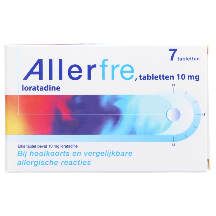 Allerfre Tabletten bij hooikoorts of allergie 10mg, 7 stuks