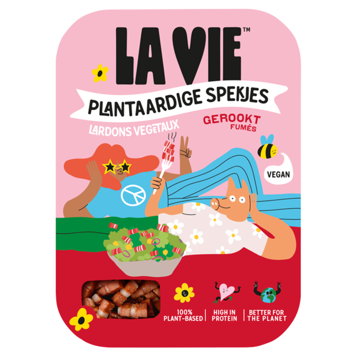 La Vie Plantaardige Spekjes Gerookt 2 x 75g