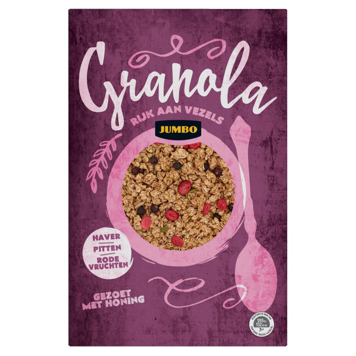 Jumbo Granola met Haver, Pompoenpitten en Rood Fruit 350g