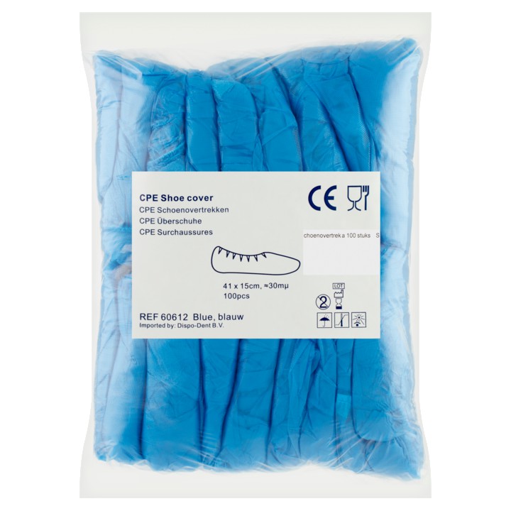 CPE Schoenovertrek Blauw 100 Stuks