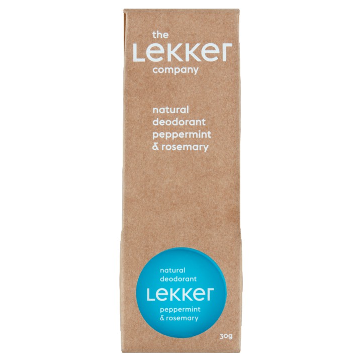 The Lekker Company Natuurlijke Deodorant Cr&amp;egrave;me Pepermunt &amp;amp; Rozemarijn 30g