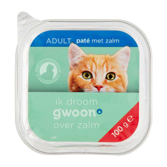 g&#039;woon Pate kat met zalm