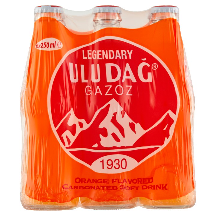 Uluda&amp;#287; Legendary Gazoz Frisdrank met Sinaasappelsmaak 6 x 250ml