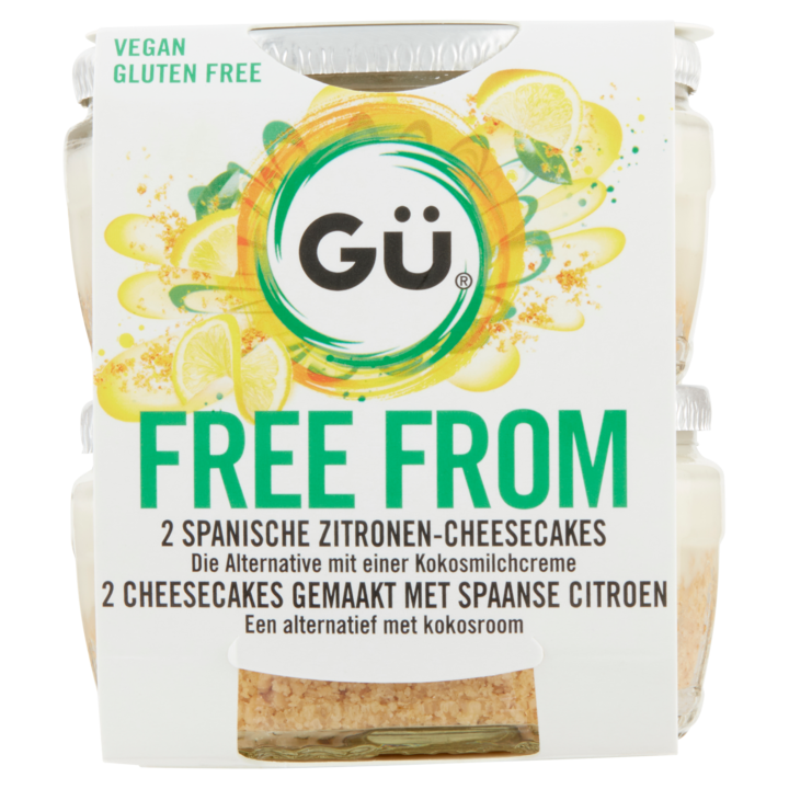 G&amp;uuml; Free From Cheesecakes Gemaakt met Spaanse Citroen 2 x 92g