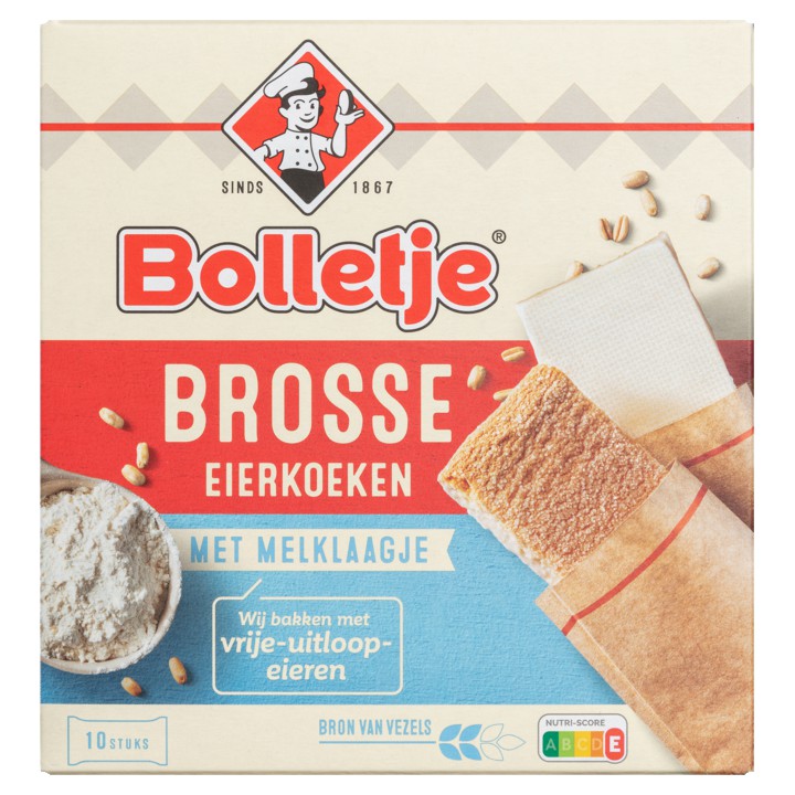 Bolletje Brosse Eierkoeken met Melklaagje 10 Stuks 155g