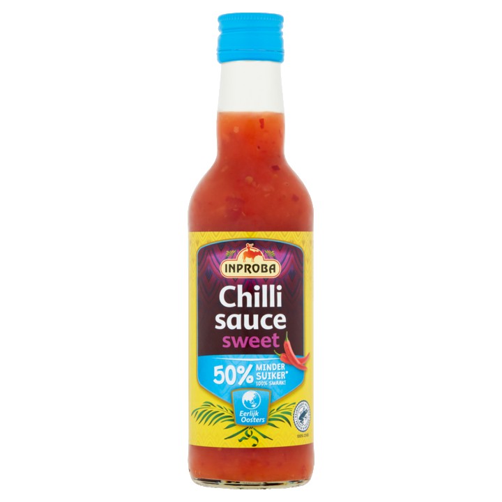 Inproba Chilli Saus Sweet 50% Minder Suiker 350ml