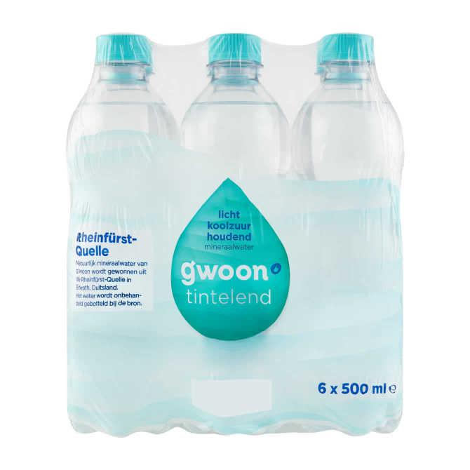 g&#039;woon Licht koolzuurhoudend mineraalwater&amp;nbsp;6 x 500 ml