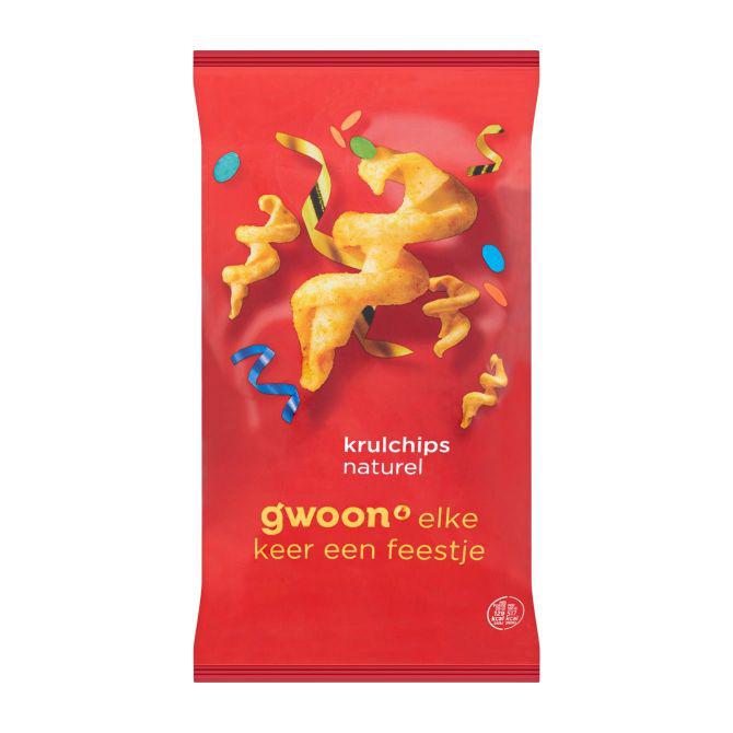 g&#039;woon Krulchips naturel