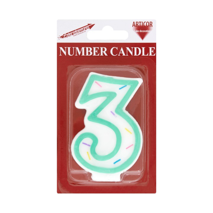 Articor Number Candle 3