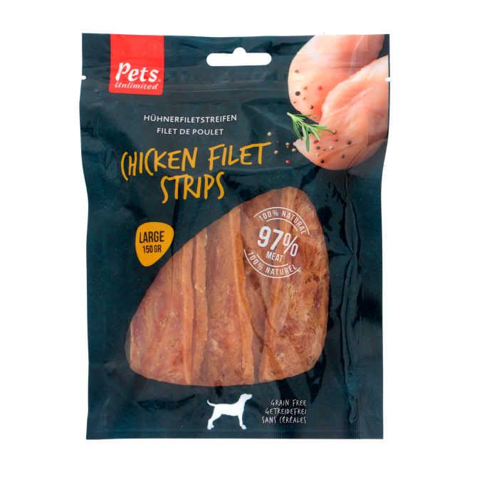 Pet&#039;S Unlimited Chicken filet strips large