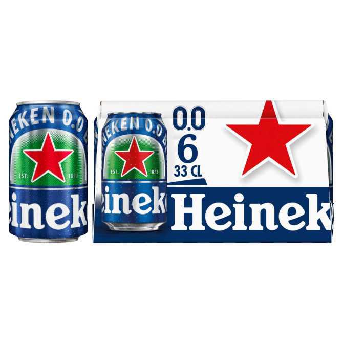 Heineken Premium Pilsener 0.0 Bier Blik 6 x 33 cl