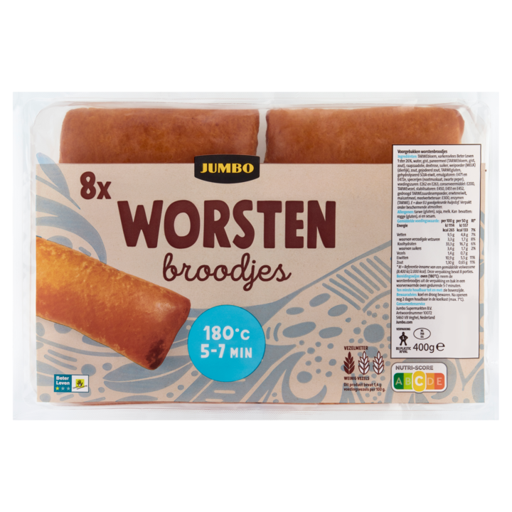 Jumbo - Worstenbroodjes - 8 Stuks