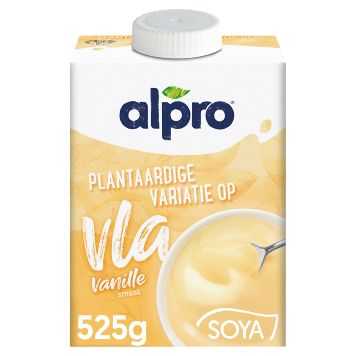 Alpro Plantaardige Variatie Op Vla Vanille Smaak Gekoeld 525g