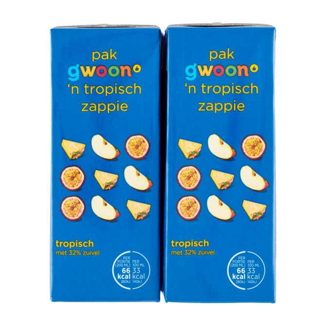 g&#039;woon Zappie tropical pak 10 x 20 cl