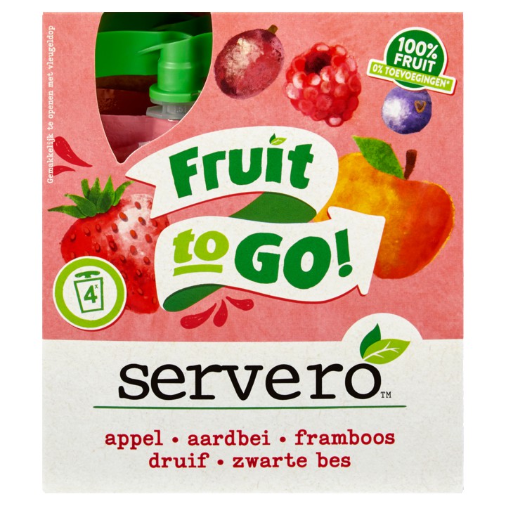 Servero Fruit to Go Appel, Aardbei, Framboos