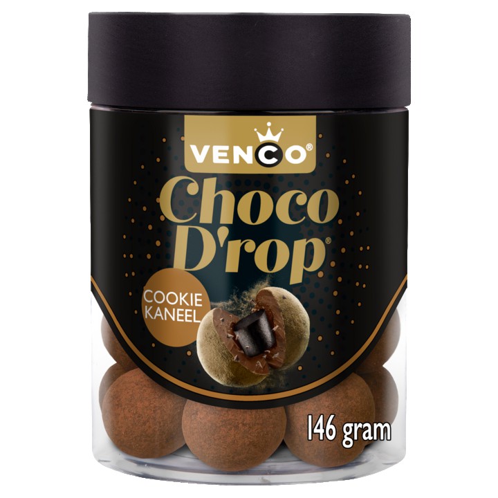 Venco Choco Drop Cookie Kaneel 146g