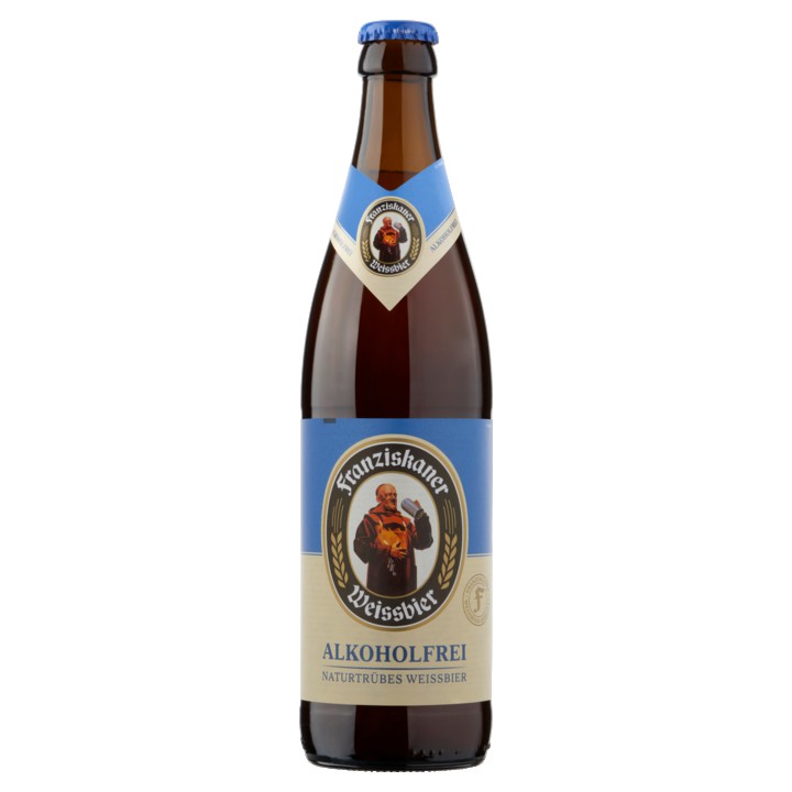 Franziskaner Weissbier Naturtr&amp;uuml;bes Weissbier Alcoholvrij 0,5% - Fles 500ML