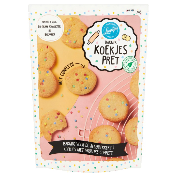 Leentjes Bakmix Koekjes Pret met Confetti 300g