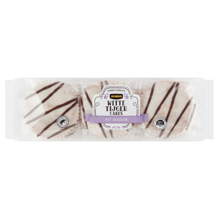 Jumbo Witte Tijger Cakes 6 Stuks