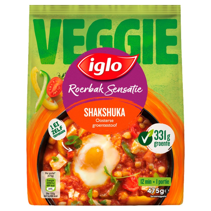 Iglo Roerbak Sensatie VEGGIE Shakshuka 475g